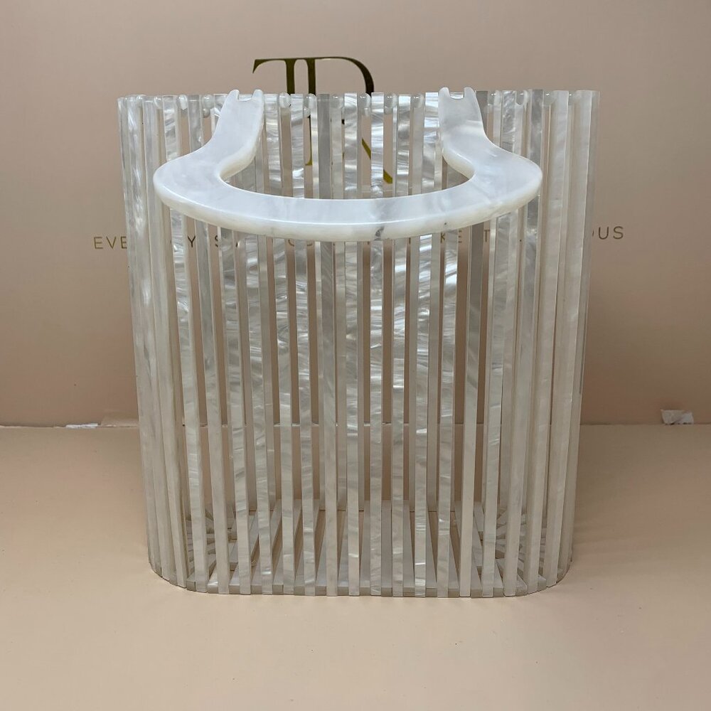 Newbagggyy | Women's Bamboo Woven Seaside Beach Basket Handbag
